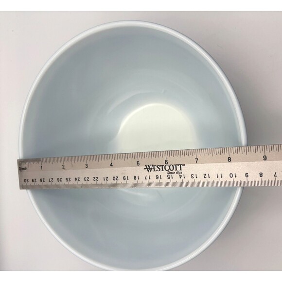 VTG 403 Pyrex MCM Mixing Bowl Colonial Mist Blue with White Flowers 3.5 Quart - Picture 11 of 11